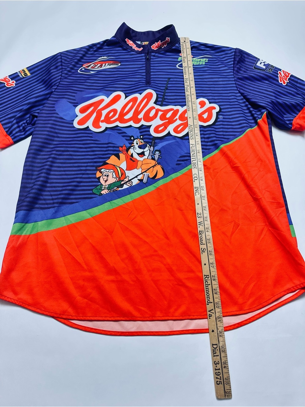 Y2K Kellogg’s Fishing Team Tournament Jersey Shirt XL Quarter Zip Performance - Picture 6 of 13